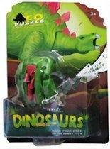 dinosaurus 8x5 cm groen/rood