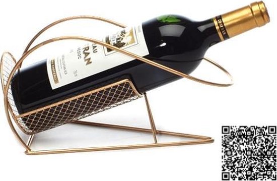 FLESHOUDER VOOR 1 FLES Wijn of champagne - wijn houder - GOUD METAAL -  25.5×10.5XH15 | bol.com