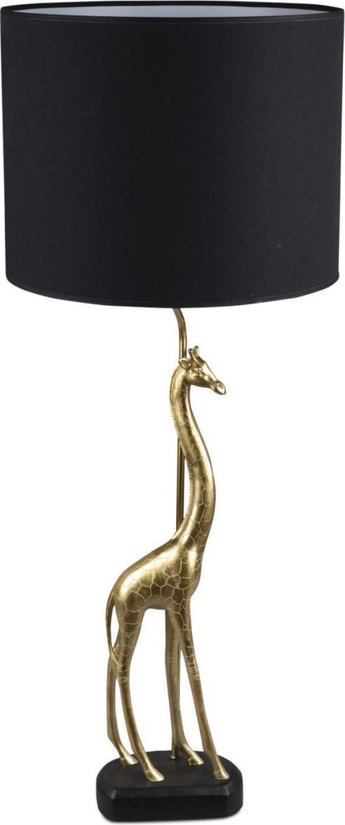Tafellamp - Giraf - Goud - incl. kap Ø35cm - 85x35x17.5cm