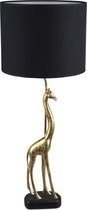 Boltze Tafellamp - Giraf - Goud  - incl. kap Ø35cm  - 85x35x17.5cm
