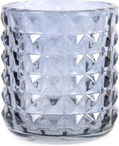 theelichthouder Leoni 8 x 9 cm glas grijs