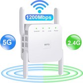 WiFi Versterker 1200 Mbps Ondersteund 2.4G & 5G Plug and Play Gaat door elke muur - Wifi versterker stopcontact - Wifi repeater - Wifi extender - Wifi booster - Wifi versterkers - Range exten