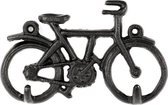 sleutelhouder fiets 15 x 7,5 x 2 cm staal zwart