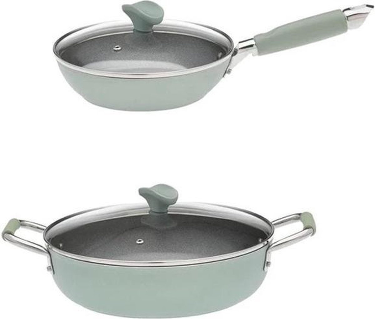Primecook - Pannenset Anna - braadpan Ø 28 cm en koekenpan Ø 24 cm inc