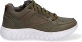 Braqeez 421930-569 Jongens Lage Sneakers - Groen - Nubuck - Veters