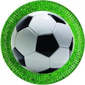 feestborden voetbal 23 cm 8 stuks groen