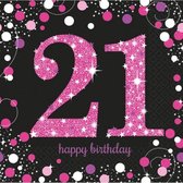 servetten Sparkling Celebration Pink 33 cm 16 stuks