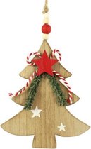 kerstboomhanger Austin L 32 x 14 cm hout blank