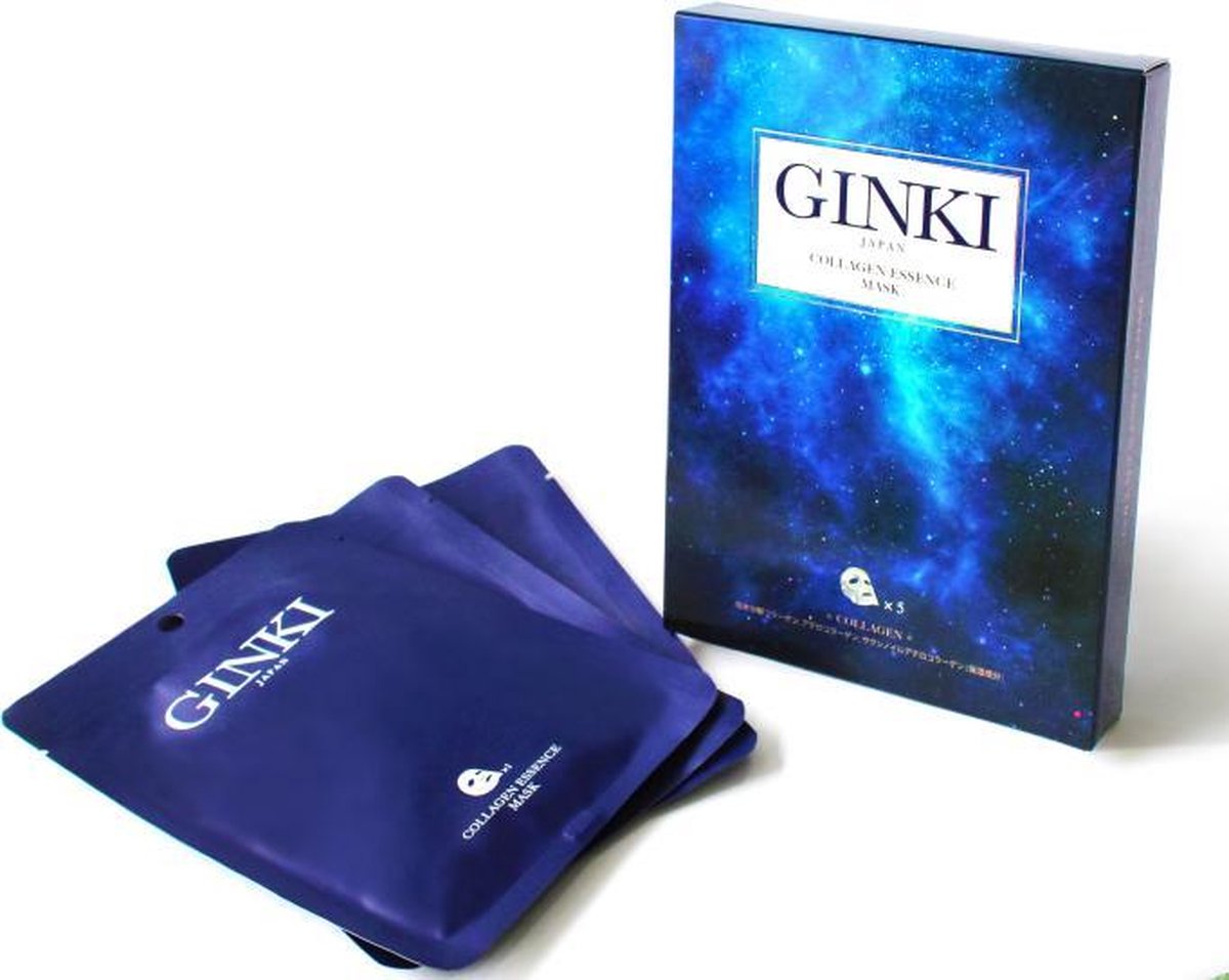 GINKI Japanese Anti-Aging Tissue Masker 5 Stuks - Gezichtsmasker verzorging - Vochtigheid-Gehydrateerd-Rituals-sheet mask-face mask