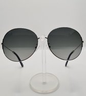 Ronde zonnebril - Zonnebril heren en dames - UV400 - bril met zilver montuur/ blauwe glas - Keluona K2019011 C4 lunettes de soleil