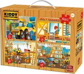 legpuzzel 4-in-1 Kiddy Construction Team 12-24 stukjes