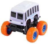 monstertruck bus jongens 9 cm staal paars/oranje