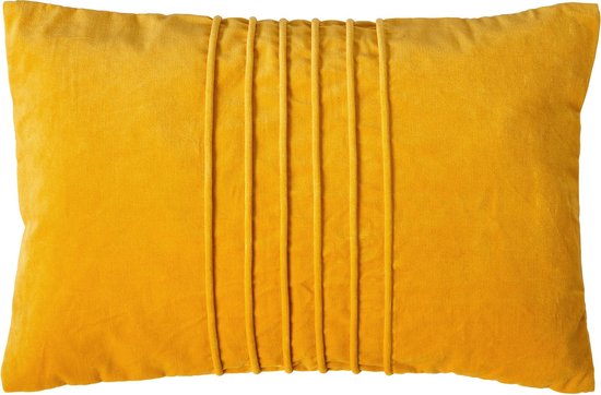 Dutch Decor PAX - Sierkussen velvet 40x60 cm Golden Glow - geel - Inclusief binnenkussen