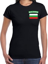 Bulgaria t-shirt met vlag zwart op borst voor dames - Bulgarije landen shirt - supporter kleding 2XL