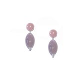 Oorbellen | clip-on | lila | roze | geen gaatjes