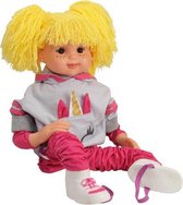 tienerpop Penique meisjes 75 cm vinyl/textiel wit/roze