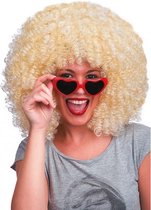 pruik Afrokrullen polyester blond one-size