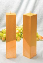 Kwadrant kaarsen GOUD, hoogte 22 cm, set  van 2 STUKS