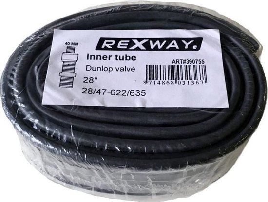 Rexway - Binnenband Fiets - Hollands Ventiel - 40 mm - 28 x 1 5/8 x 1 3/8 van Merkloos — afbeelding 4