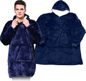 Huggle Hoodie – Oversized hoodie – Hoodie Deken – Unisex – Eén maat – Blauw