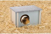 Beeztees Knaagdierhuisje - Koelhuisje voor knaagdieren - Hout - Mint - 15x13x9 cm