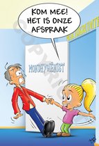 POSTER Cartoon - Afspraak Mondhygiënist - 70 x 100 cm door Roland Hols