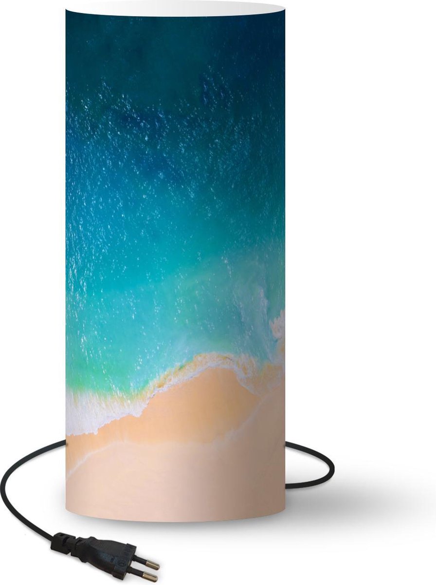 Lamp - Nachtlampje - Tafellamp slaapkamer - Strand - Water - Bali - 54 cm hoog - Ø22.9 cm - Inclusief LED lamp