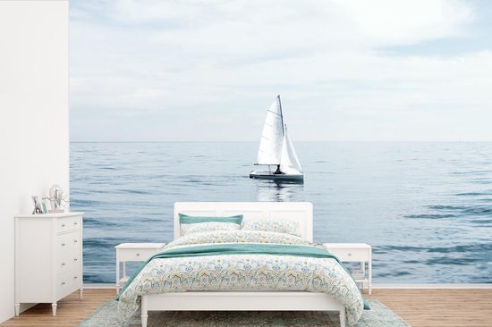 Papier peint - Papier peint Papier peint photo Mer - Voilier - Blauw - Largeur 525 cm x hauteur 350 cm