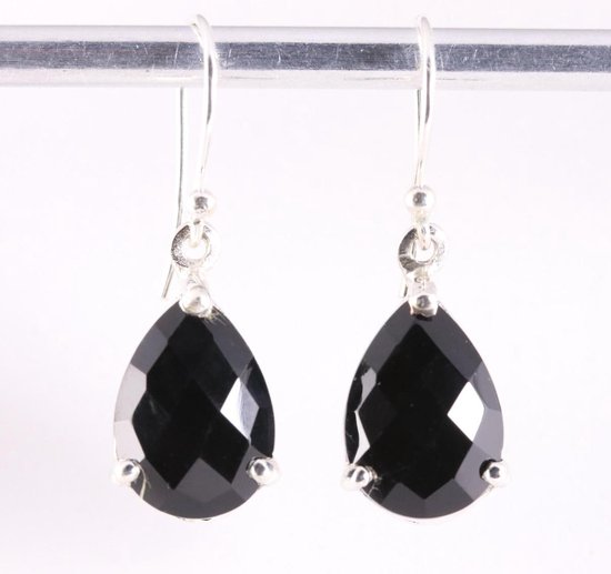 Boucles d'oreilles en argent avec onyx