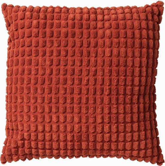 Dutch Decor ROME - Sierkussen 45x45 cm - 100% polyester - effen kleur - Potters Clay - oranje - Inclusief binnenkussen - Dutch Decor
