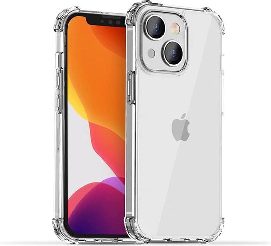 TrendyBescherming hoesje geschikt voor Apple iPhone 13 - Siliconen/TPU Back Cover - Transparant - Doorzichtig