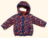 Manteau d'hiver bébé Tricky Tracks - fille - fleuri - vin rouge/bleu - taille 80