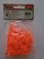 2 zakjes Loom twister loombandjes neon oranje