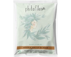 Phitofilos biologische henna poeder verf in WALNOOT Miscela Mallo di Noce 100gr
