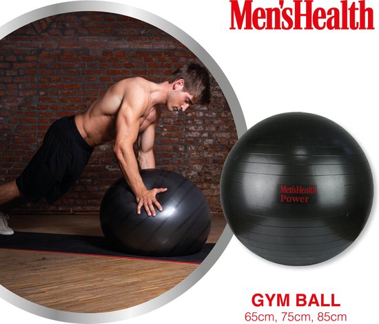 Men's Health Gym Ball 75 cm - Crossfit - Oefeningen - Fitness gemakkelijk  thuis -... | bol.com