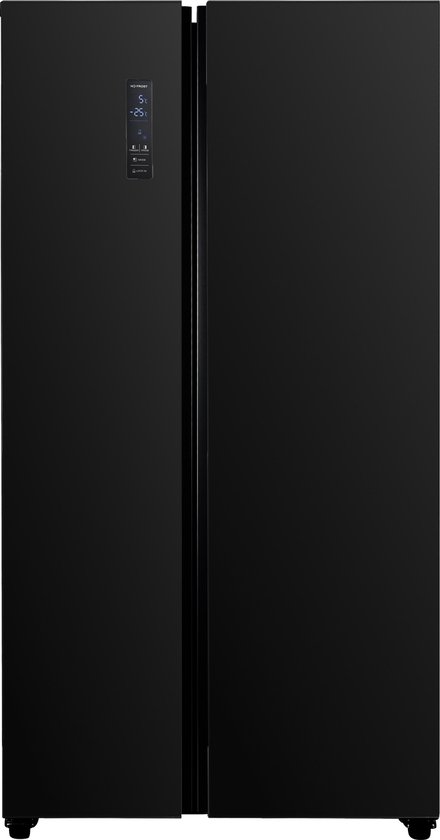 Exquisit SBS236-040FB - Amerikaanse koelkast - Total No Frost - Met Display - 442 Liter - 40 dB - Super Freeze functie - Zwart