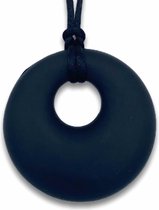 Chewzoo® - Bijtketting Stevig Goedkoop Basic - Kauwketting Cirkel - Zwart
