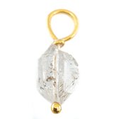 Ruwe Edelsteen Hanger Herkimer Diamant 925 Zilver & Verguld (8 – 12 mm)
