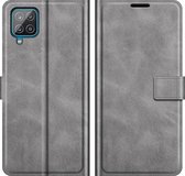 Samsung Galaxy A22 4G Hoesje - Mobigear - Wallet Serie - Kunstlederen Bookcase - Grijs - Hoesje Geschikt Voor Samsung Galaxy A22 4G