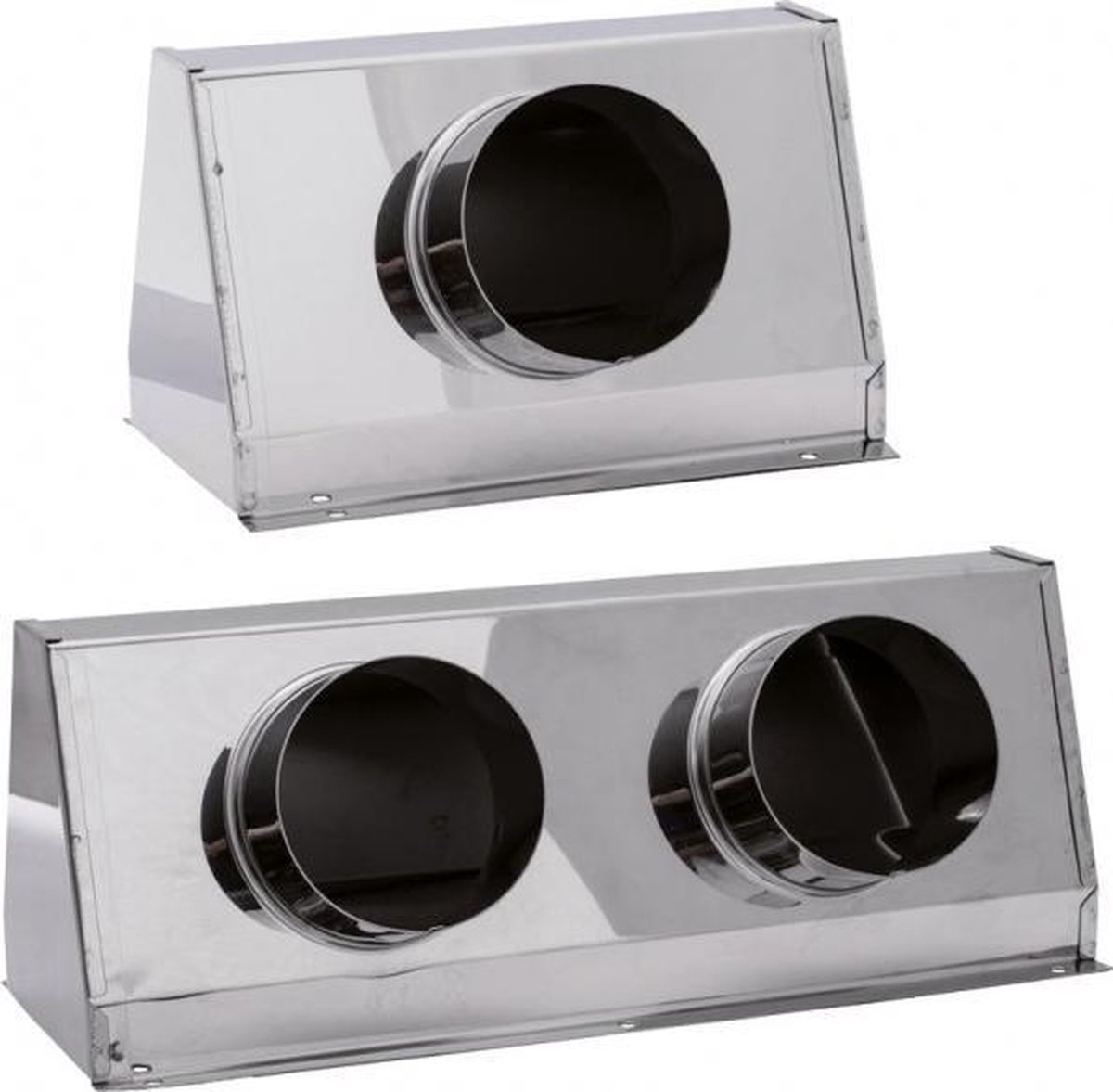 Osculati RVS Doradebox / Ventilatie Opvangbak 2 x Ø 75mm | 53.402.02