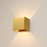 Cahaya kubus verlichting (rose) Goud | Dimbaar| 2022 model | LED Wandlamp warm wit | Geschikt voor binnen en buiten | Waterdicht IP65 | Instelbare stralingshoek | (rose) Gold |