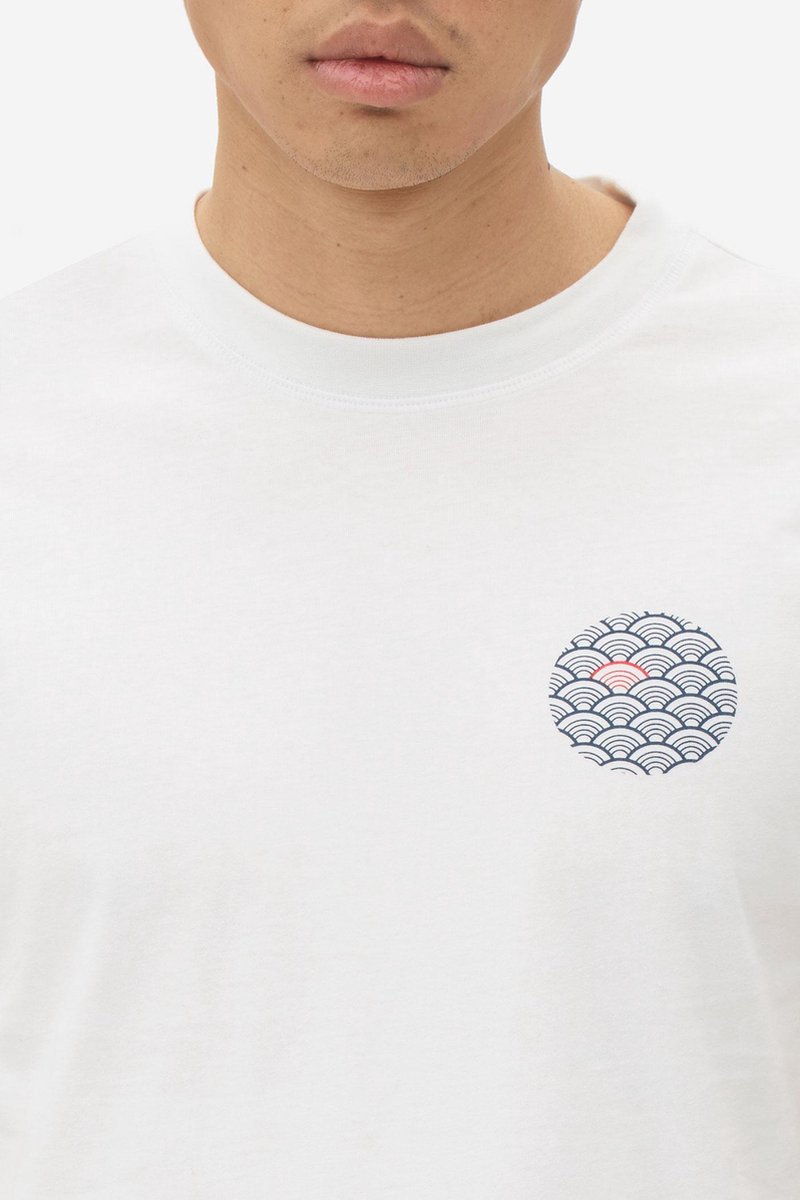 Nowadays Printed T-shirt waves T-shirt Heren Maat XL