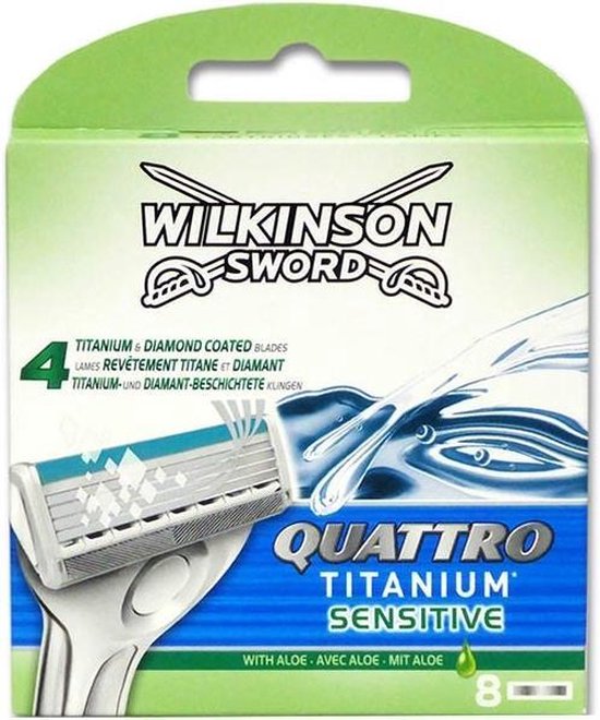 Wilkinson Sword Quattro Titanium Sensitive 8 lames | bol.com