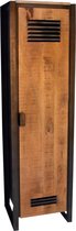 Buffetkast Valerie met 1 deur 45 x 40 x 160 cm mangohout en metaal