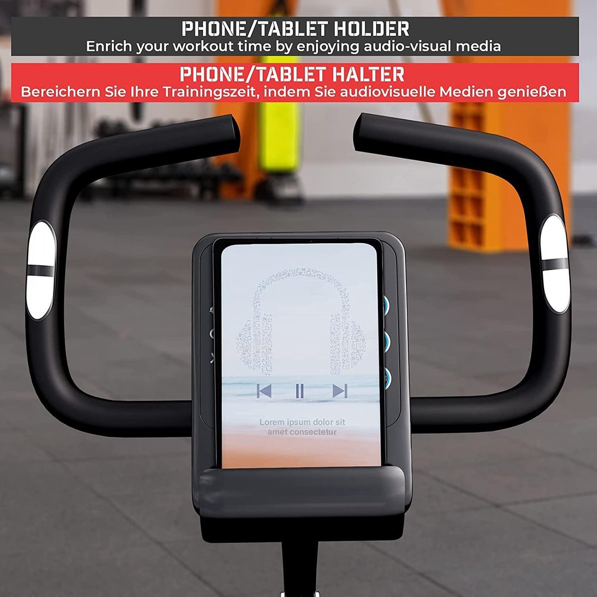 Afbeelding 2 van Physionics Hometrainer - Spinningfiets - Fiets - Verstelbaar - Belastbaar tot 100 kg