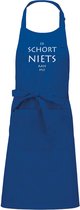 Mijncadeautje - Keukenschort - BBQ schort - Er schort niets aan mij - royal blue
