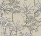 AS Creation MICHALSKY - Palmbomen behang - Palmen - beige grijs wit - 1005 x 53 cm