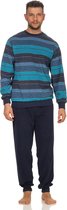 Normann heren pyjama badstof High Class 67421 - Blauw - 54