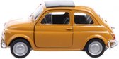 Fiat 500 geel 7 cm