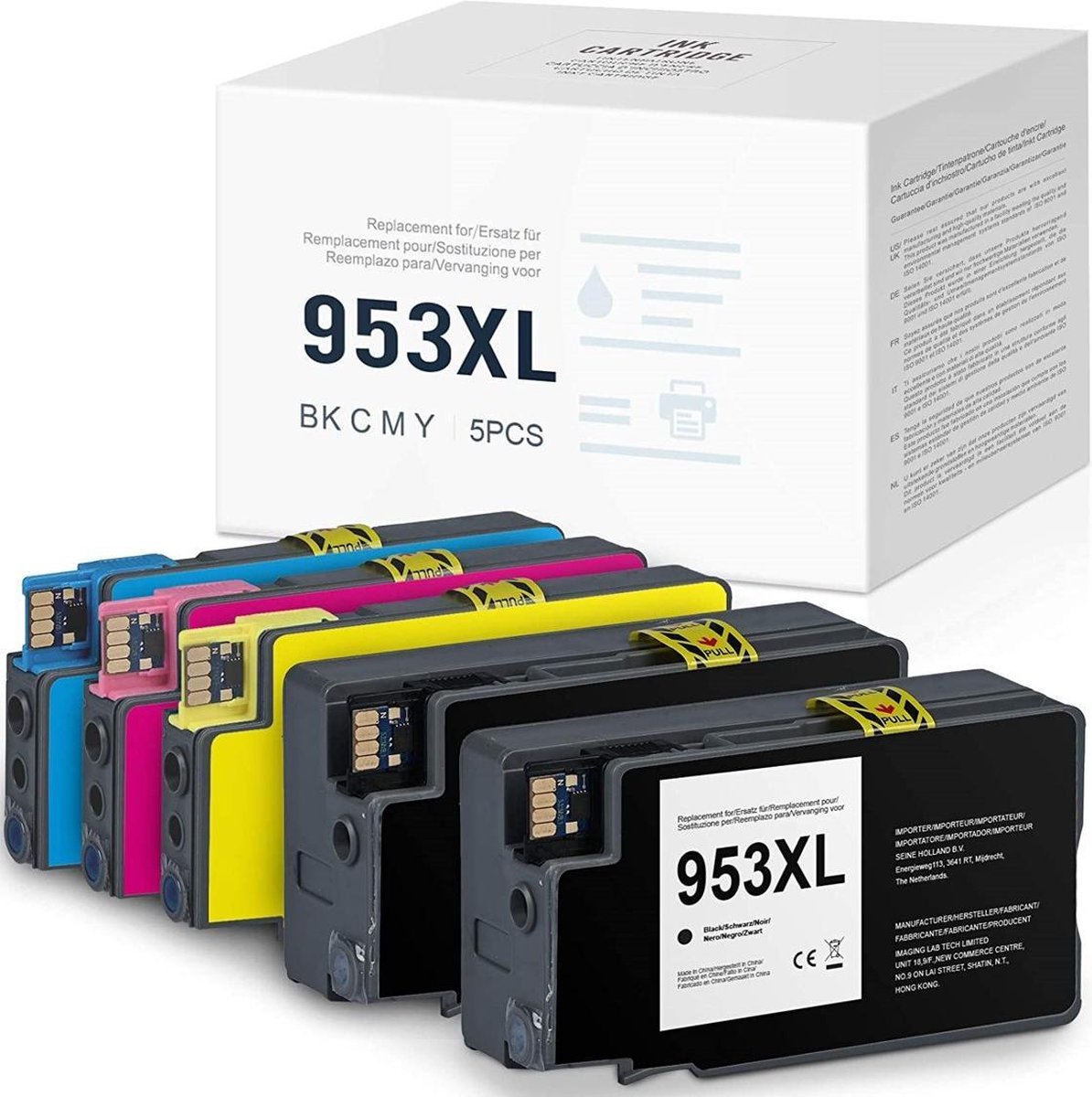 G&G 953 XL Compatibele HP 953XL 953 XL Inkt Cartridges voor HP Officejet Pro 8710 8720 8715 8730 8740 7740 7720 8210 8718 8719 8725 8218 (5 Multipack)
